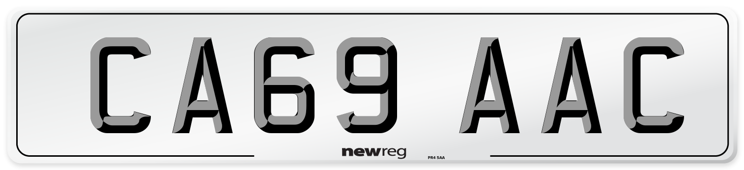 CA69 AAC Number Plate from New Reg